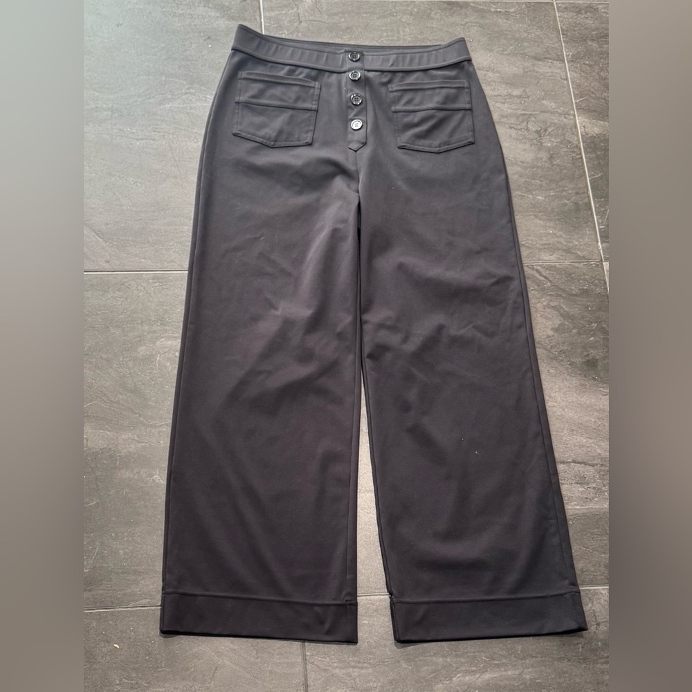 Halara High Waisted Button Multiple Pockets Straight Leg Casual Pants Size L